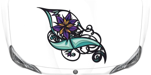Preview: 3D Autosticker Florale Kunst Preview: 3D Autosticker Florale Kunst