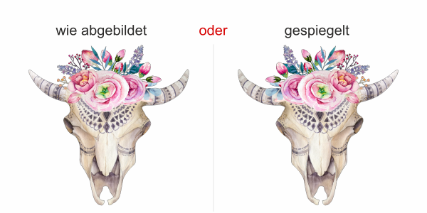 Preview: Wandtattoo Floraler Tierschädel Preview: Wandtattoo Floraler Tierschädel