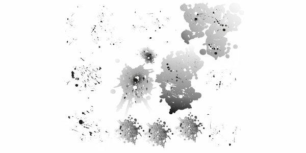 Preview: Glastattoo Farbflecken als Satz