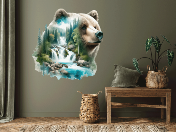 Preview: Wandtattoo Landschaftsdesign Bär Preview: Wandtattoo Landschaftsdesign Bär