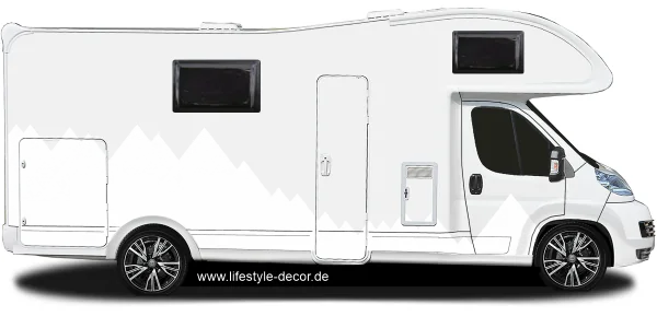 Autoaufkleber Bergwelten im Facettendesign