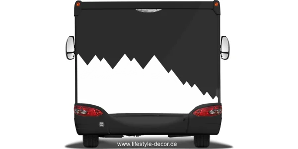 Autoaufkleber Bergwelten im Facettendesign