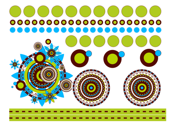 Preview: Autoaufkleber Modern Design Preview: Autoaufkleber Design Kreise - Frei platzierbare Elemente