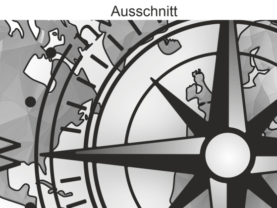 Aufkleber Kompass und Weltkarte mit Farbauswahl