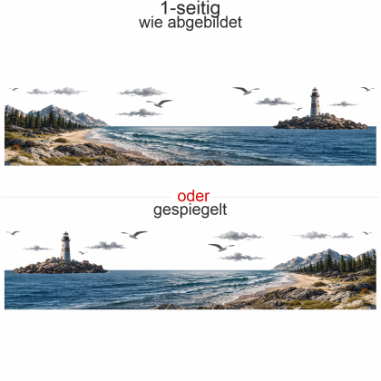 Camperdekor Berge und Meer