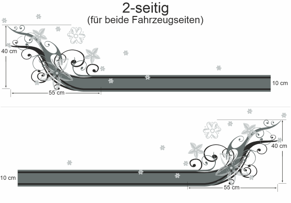 Preview: Autoaufkleber Blumen Design Preview: Autoaufkleber Blumen Design
