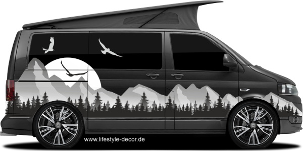 Preview: Autoaufkleber Gebirgsmassiv