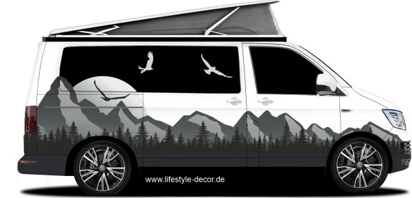 Preview: Autoaufkleber Gebirgsmassiv