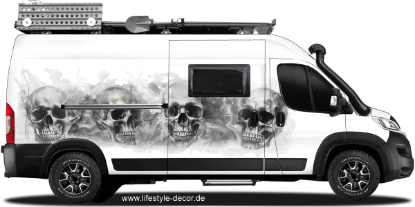 Preview: Autoaufkleber Gothic Schädel Preview: Autoaufkleber Gothic Schädel