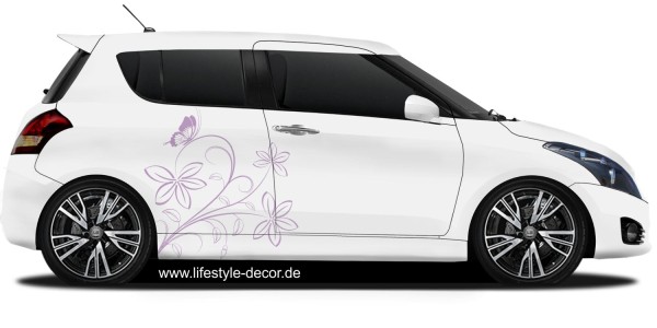 Preview: Autoaufkleber Ornament Sommerranke