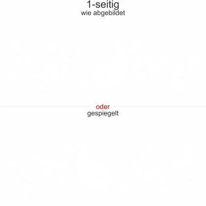 Autodekor Yin & Yang - Ansicht Ausrichtung und Farbauswahl
