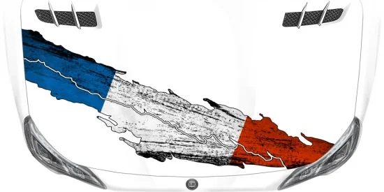 Auto Flaggenaufkleber Frankreich