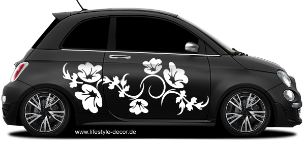 Preview: Auto Tattoo Blütenornament Preview: Auto Tattoo Blütenornament