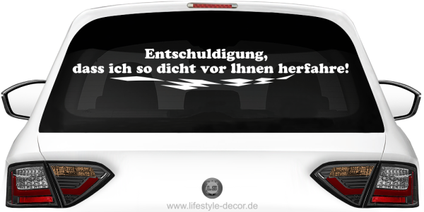 Originelle und witzige Heckscheibensprüche