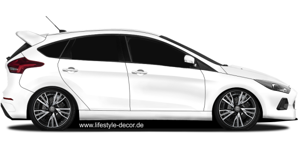 Preview: Autotattoo XXL Set Schmetterlingstraum Preview: Autotattoo XXL Set Schmetterlingstraum auf hellem PKW - Ansicht Farbauswahl
