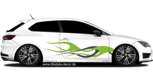 Preview: Autovinyl Flammenaufkleber 16