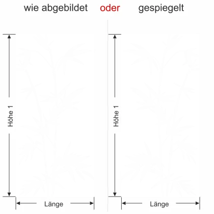 Sichtschutz Bambuszweige-Ansicht Ausrichtung