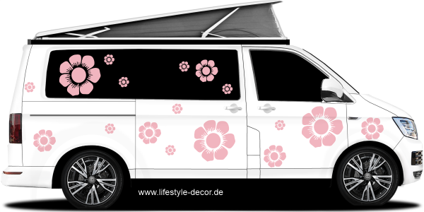 Preview: Blumen Autoaufkleber fürs Auto