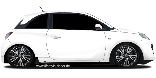 Preview: Blumen Autoaufkleber fürs Auto auf PKW - Ansicht Farbauswahl