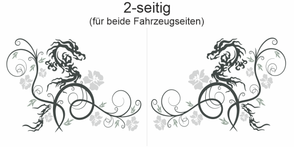 Bunter Autoaufkleber Ornament Styling Drachen