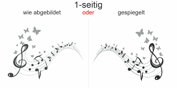 Preview: Bunter Autoaufkleber Schmetterling Musik