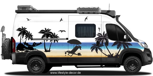 Preview: Wohnmobil Aufkleber Relax am Strand Preview: Wohnmobil Aufkleber Relax am Strand