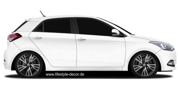 Preview: Autoaufkleber Flower Design