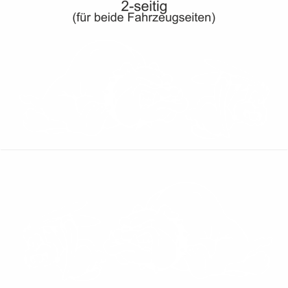 Autoaufkleber Rasende Bulldogge