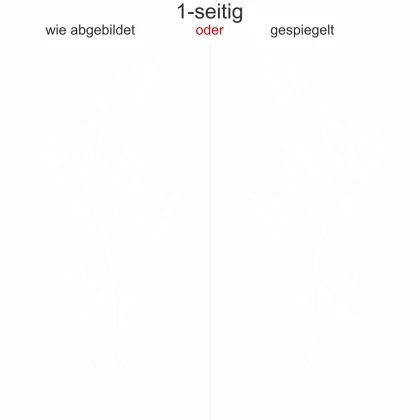 Aufkleber Auto kunstvoller Blätterzweig - Ansicht Ausrichtung und Farbauswahl