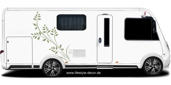 Aufkleber Auto kunstvoller Blätterzweig