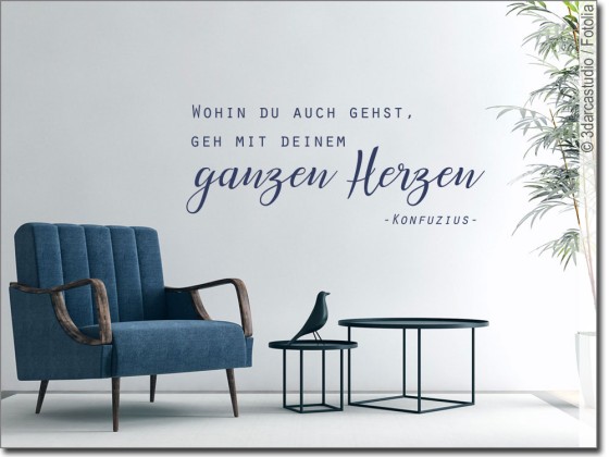 Wandtattoo Der Weg ist das Ziel Konfuzius Wanddesign Lebensweisheit Wandspruch