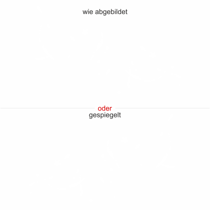 Preview: Dekorfolie für Fenster Mond - Ansicht Ausrichtung und Farbauswahl
