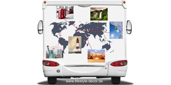 Preview: Camper Dekor Die Welt und eigene Fotos
