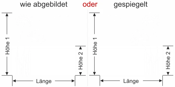 Fensterfolie Pusteblume - Ansicht Ausrichtung und Farbauswahl