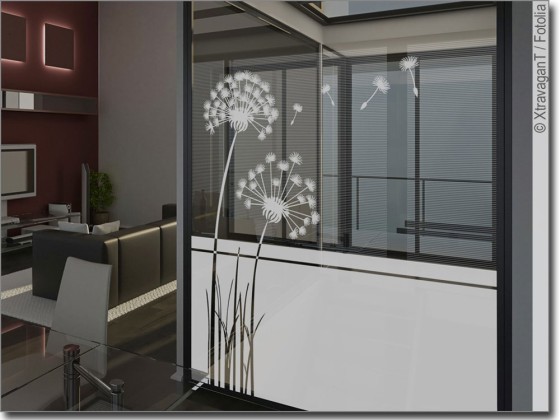 Glasdekorfolie Fensterfolie Design Sichtschutzfolie Milchglas  Blumen Vektor