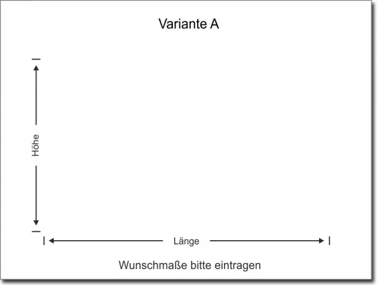 Fensterfolie mit der Skyline von Hamburg als Sichtschutz