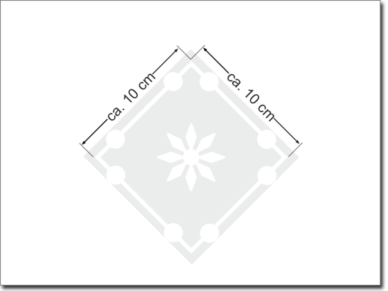 Preview: Sichtschutzdekor Musselinglas 10 cm - bedruckt