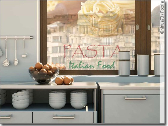 Preview: Glasbild Pasta mit Wunschtext