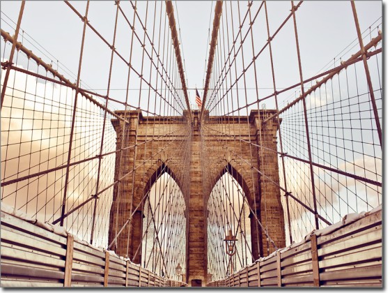 Preview: Fotodruck für Fenster Brooklyn Bridge