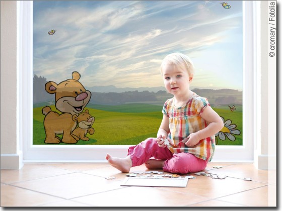 Preview: Bilderdruck Bär mit Baby Preview: Bilderdruck Bär mit Baby