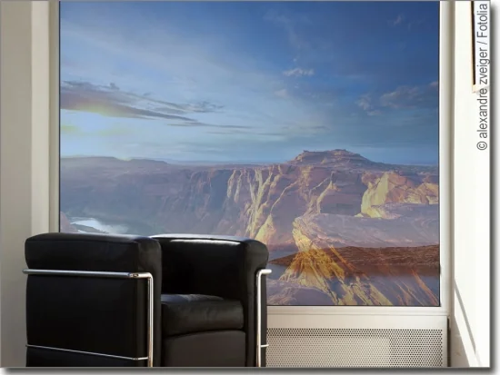 transparentes Glasdesign mit Grand Canyon