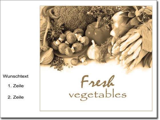 Preview: Glasbild Vegetarisch mit Wunschtext Preview: Glasbild Vegetarisch mit Wunschtext