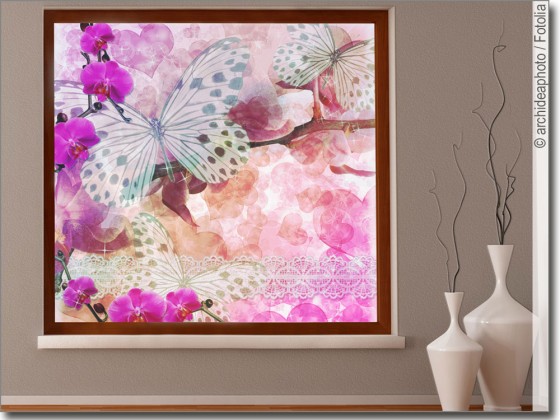 Preview: Glasbild Schmetterling