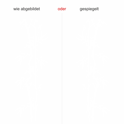 Preview: Glasdekor Stilvoller Bambus - Ansicht Ausrichtung und Farbauswahl