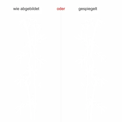 Glasdekor Stilvoller Bambus - Ansicht Ausrichtung und Farbauswahl