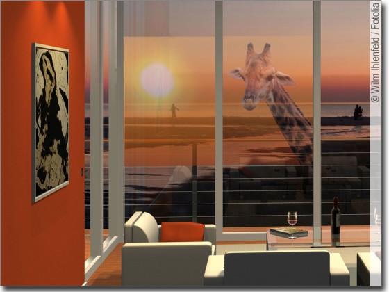 Preview: Fensterbild Giraffe