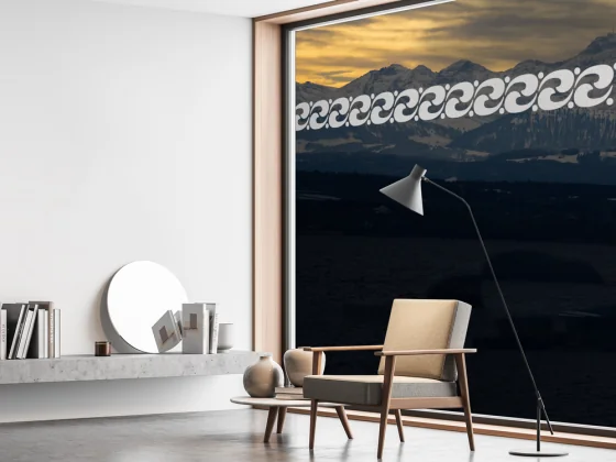 Glastattoo Wellenbordüre