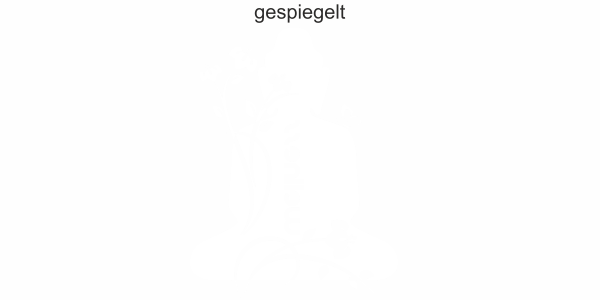 Preview: Glasdesign mit Wellness Buddha - Ansicht Ausrichtung mit Farbauswahl