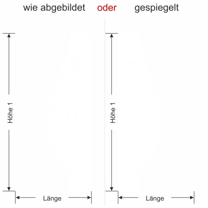Glastür Milchglasfolie Fenstertraum - Ansicht Ausrichtung und Farbauswahl