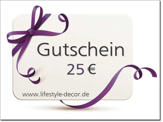 Gutschein 25 Euro von lifestyle-decor.de